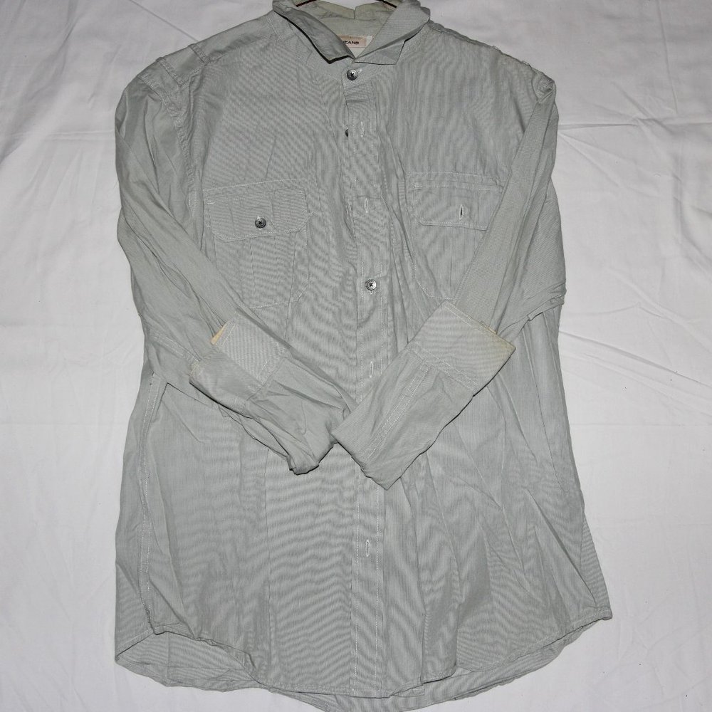 DKNY Slim Fit Mens Button Down Casual Dress Shirt